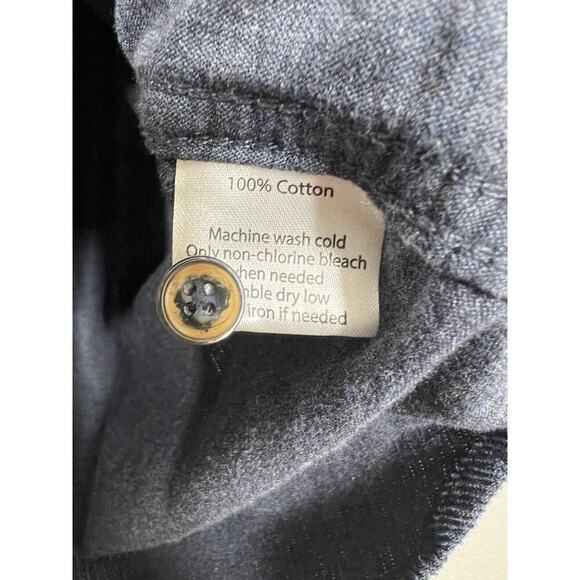 Coastaoro Mens Navy Corduroy Button Front Shirt XL Long Sleeves Retro - Picture 3 of 4